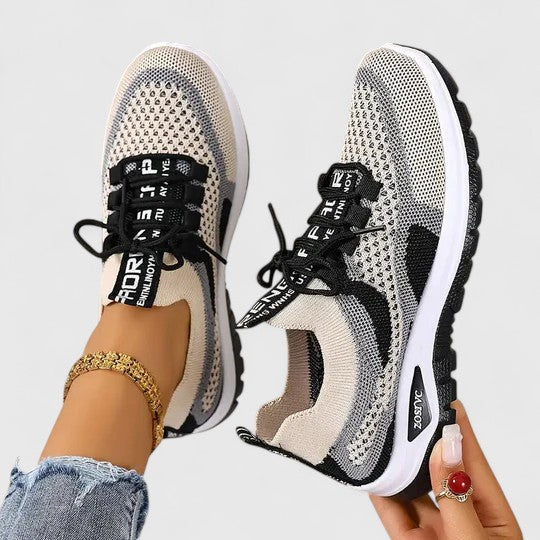 Zara | Women's Mesh Lace-Up Sneakers Lightweight Athletic Shoes