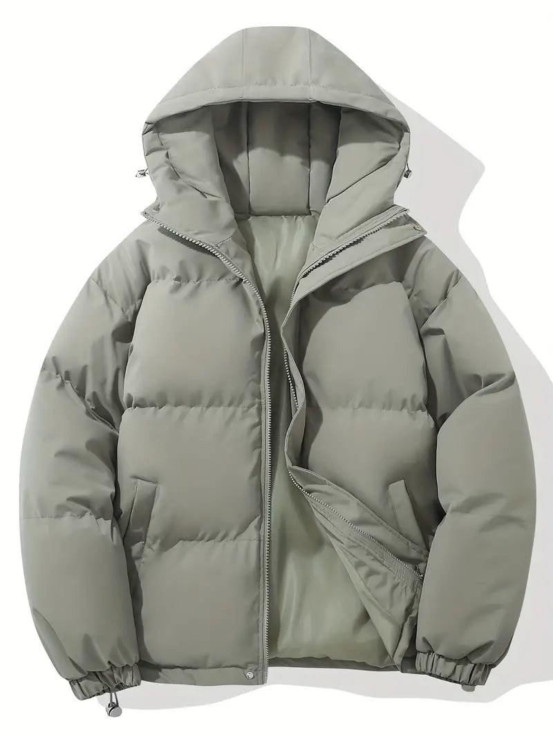 Women's short fitted down jacket with hood in urban style, lightweight warmth for city wear