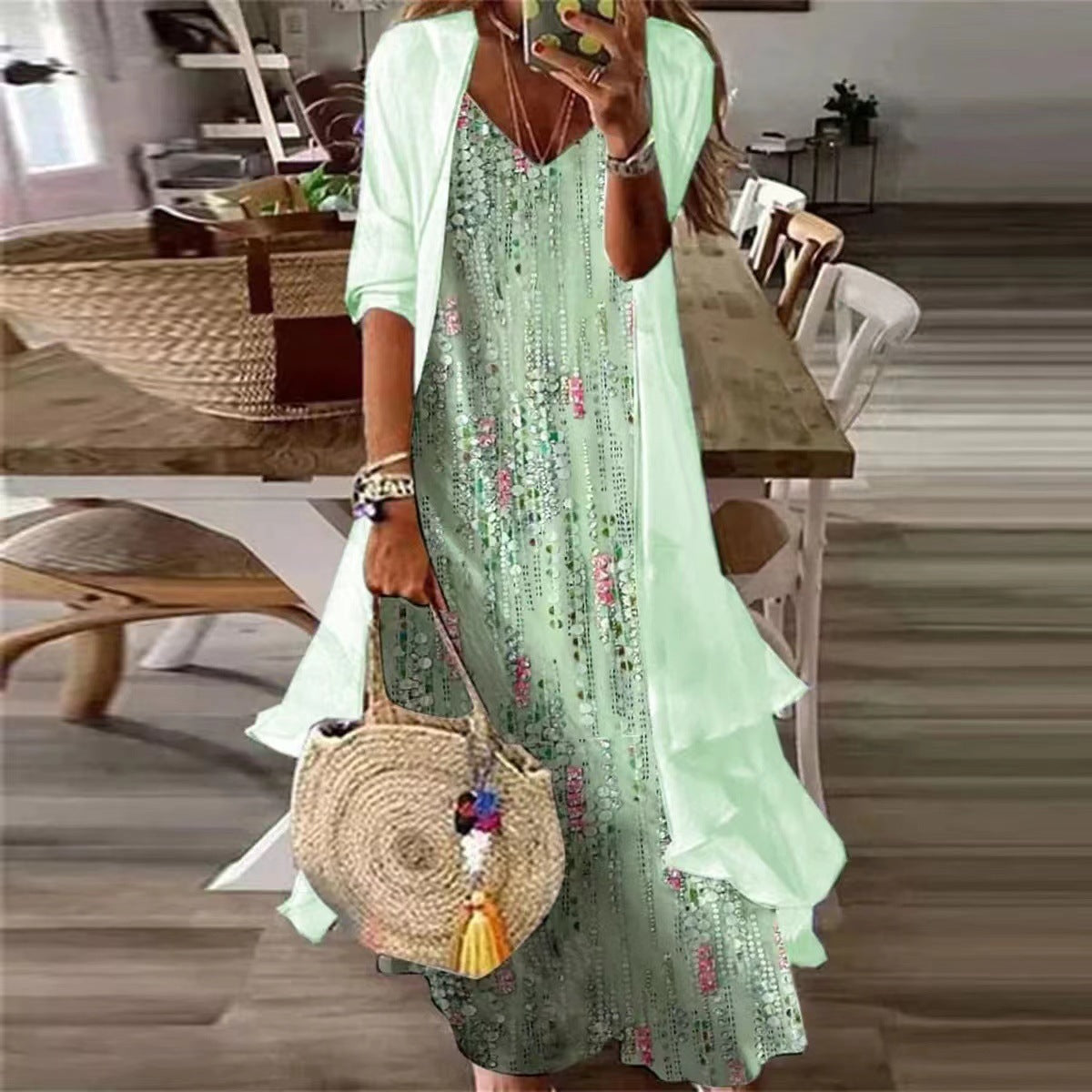 Aurélie floral print maxi dress women flowy lightweight silhouette vibrant blooms outdoor summer