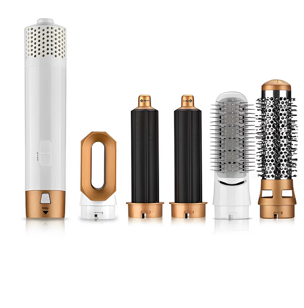 5-in-1 multifunctional hair styler all hair types curl straighten wave professional results at home