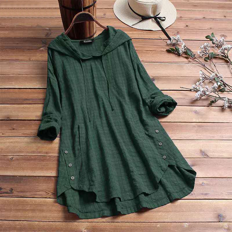 Amara™ | Plaid Comfort Hoodie Dress