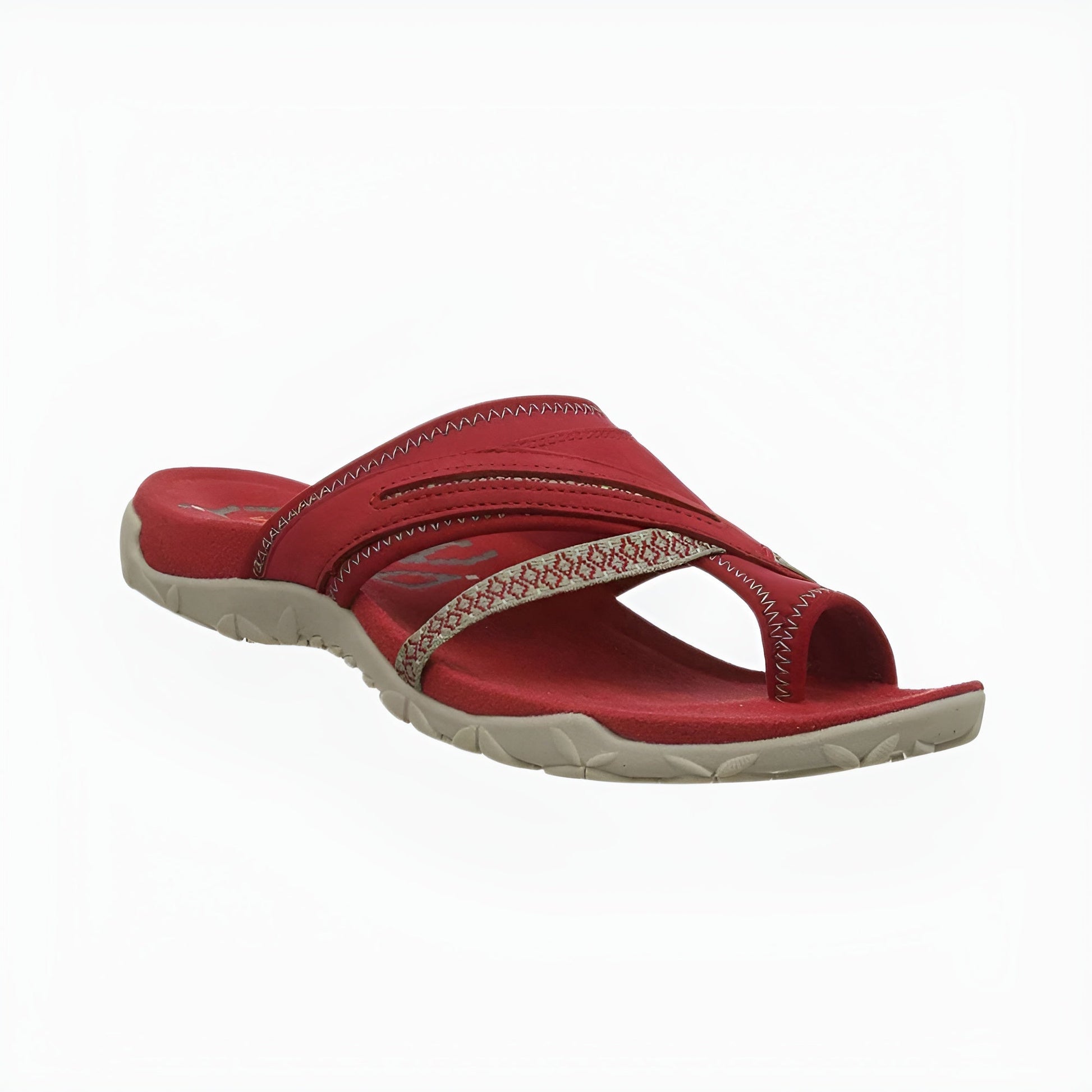 Sage women's leather sandals with cushioned insoles, arch support, and adjustable straps for all-day comfort
