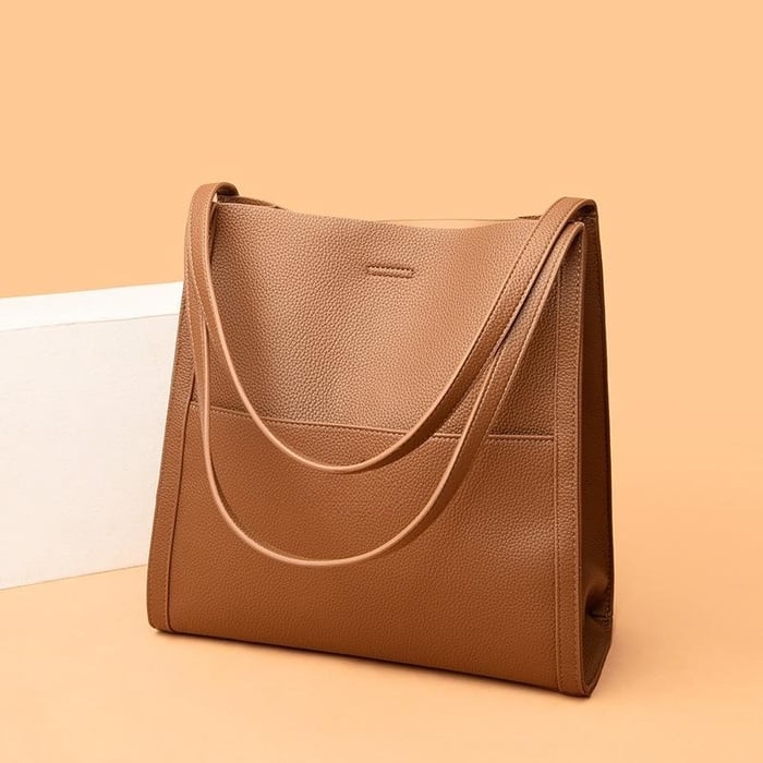 Ruby handmade vegan leather shoulder bag minimalist silhouette sustainable everyday style