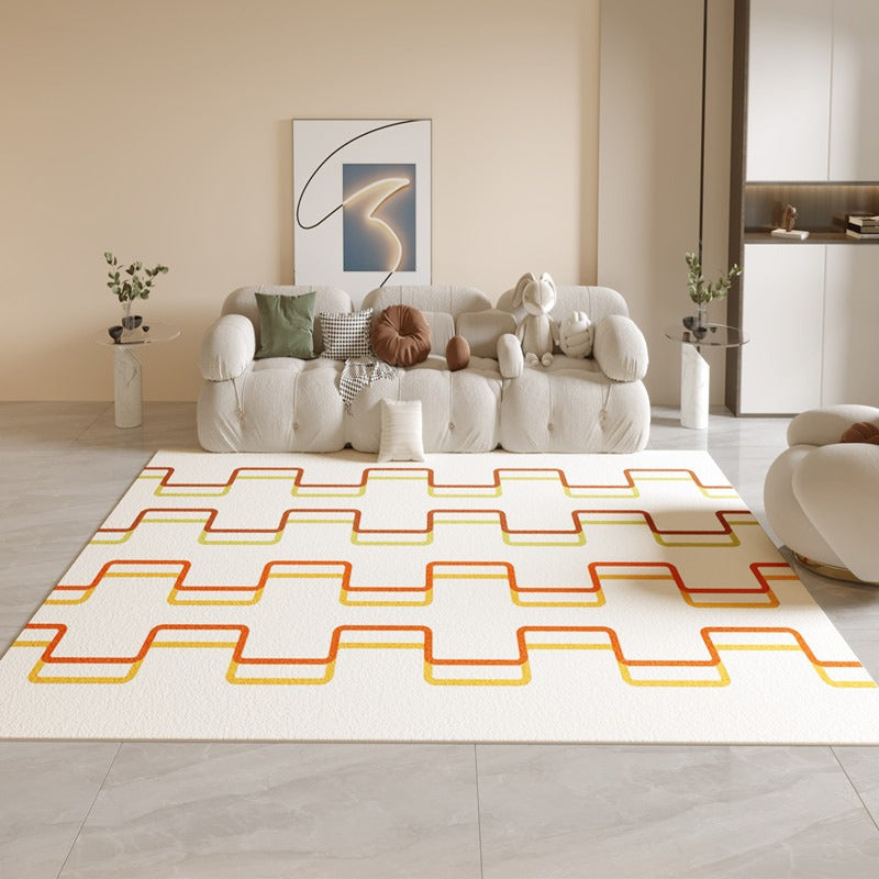 Rainbow kids room climbing rug soft cashmere multicolor non-slip water absorbent carpet