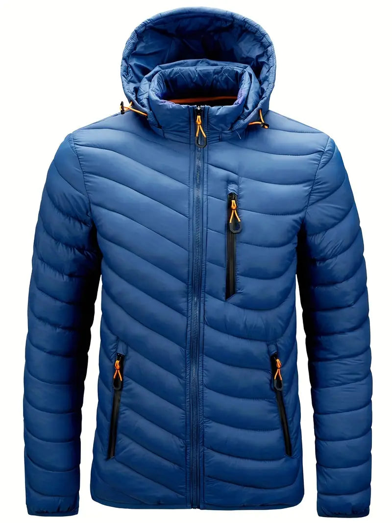 EverShield men's black lightweight insulated winter jacket slim contemporary silhouette cold weather