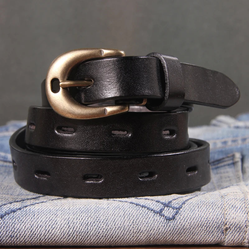 Unisex full grain leather belt tan antique brass buckle vintage-inspired rugged everyday style