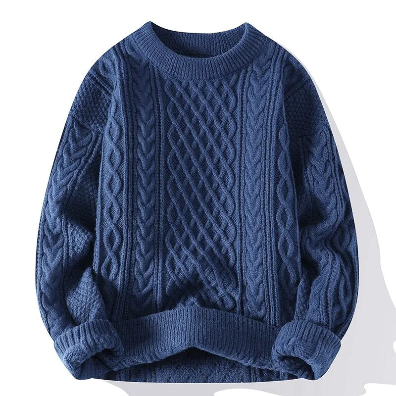 Gael vintage knit sweater relaxed fit retro-textured pattern cozy 100% polyester everyday layering
