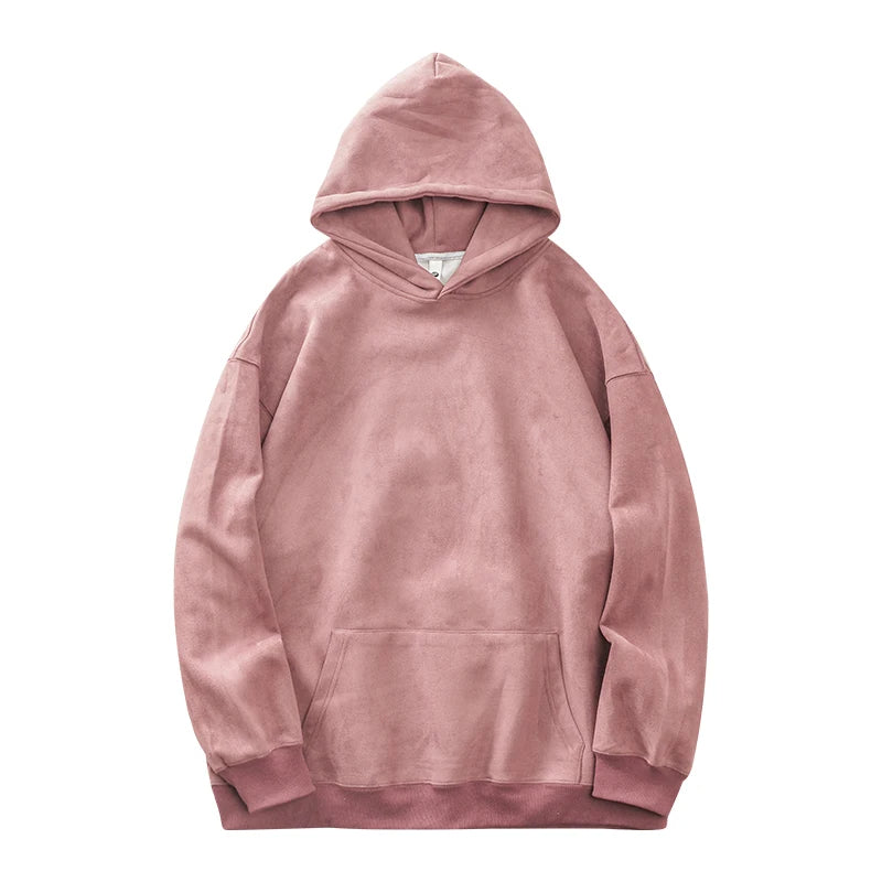 Charcoal heavyweight fleece hoodie with smooth anti-pill finish for cold weather everyday comfort