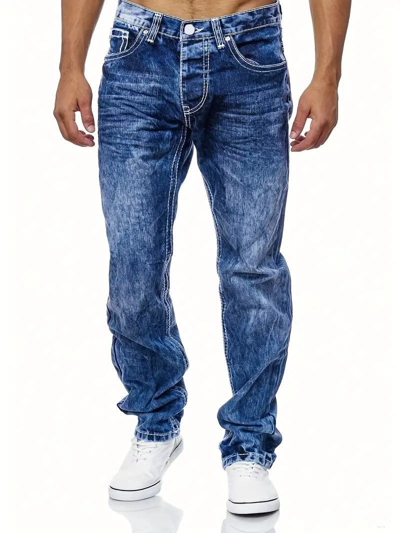 Men's slim fit stretch jeans Ethan tailored silhouette everyday comfort with flexible fabric
