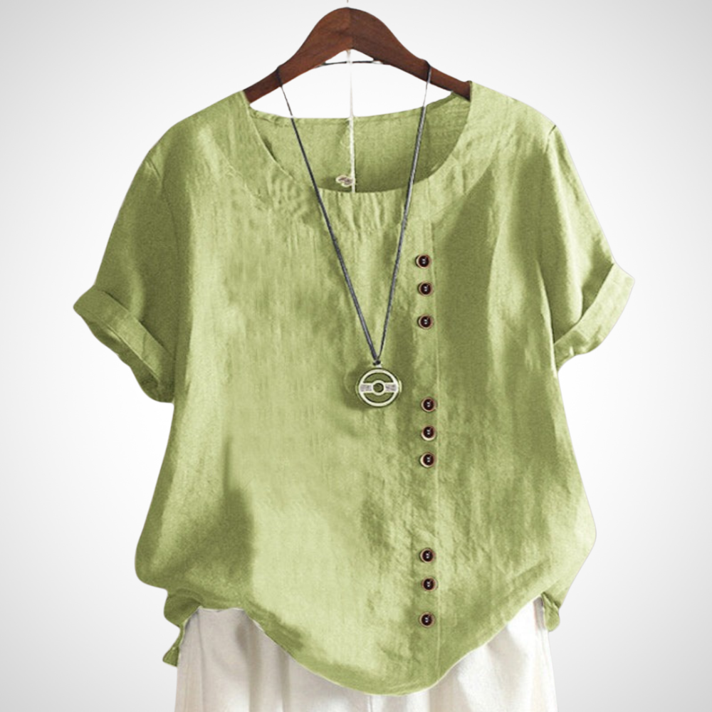 Women's Sonia elegant airy blouse lightweight breathable artisanal design in multiple colors