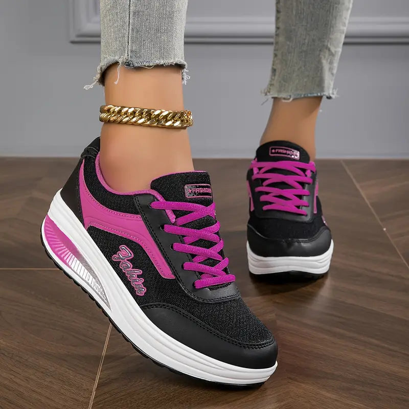 Women's low-cut training shoes breathable PU leather supportive fit for active lifestyle