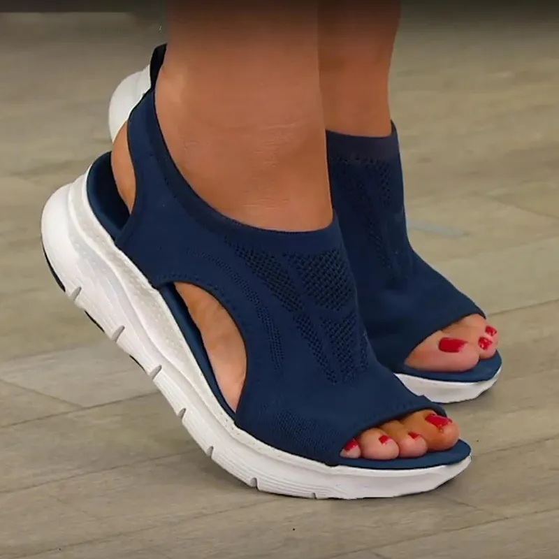 Women's sporty slip-on sandals breathable mesh upper cushioned sole for all-day comfort