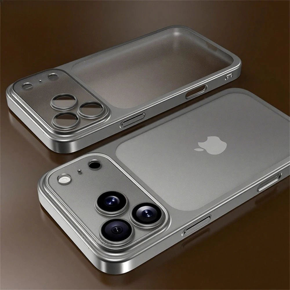 Armor Frost iPhone 17 ultra-slim aluminum case matte finish with lens shields and magnetic alignment