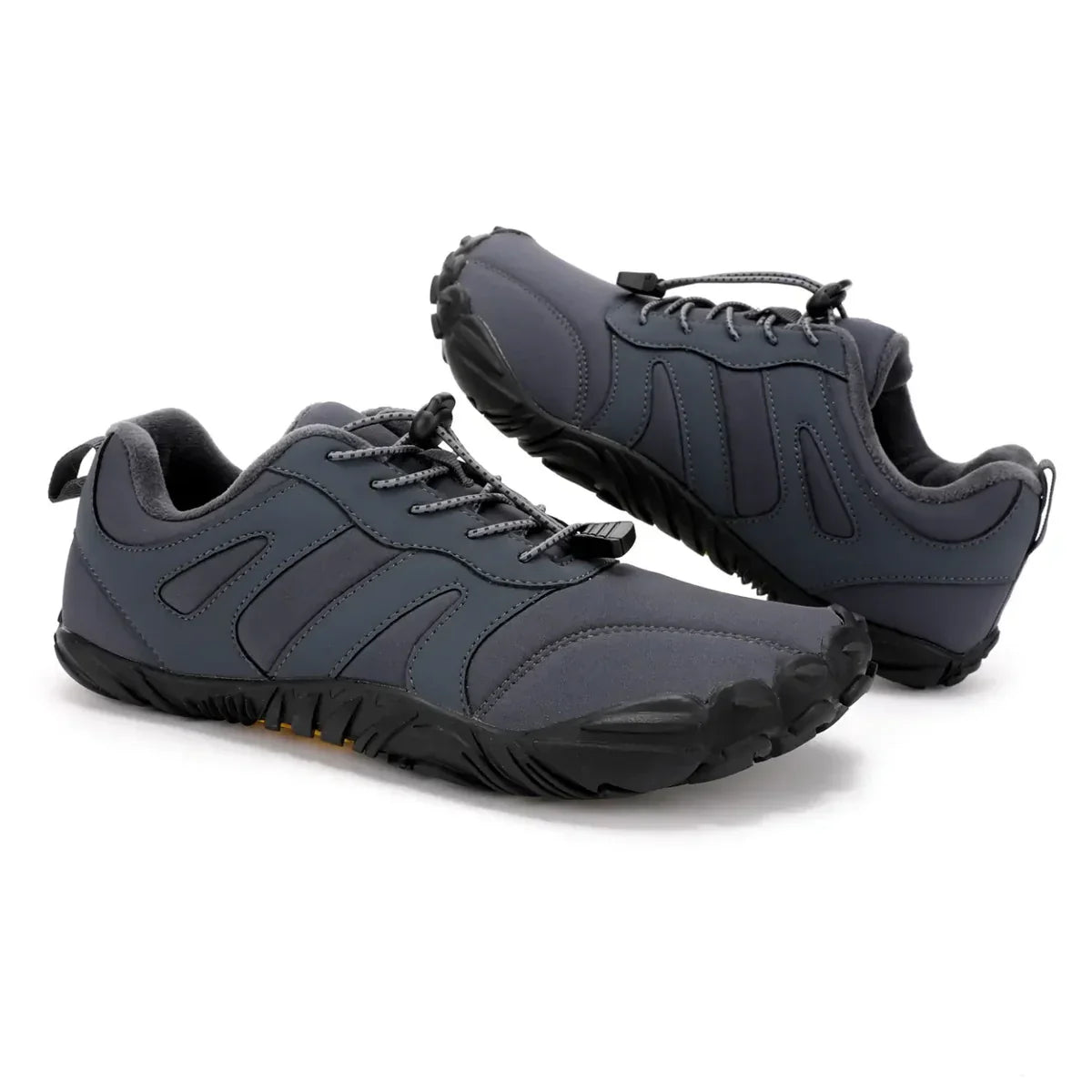 Unisex barefoot winter hiking shoes wide toe box flexible sole rugged non-slip traction cold weather