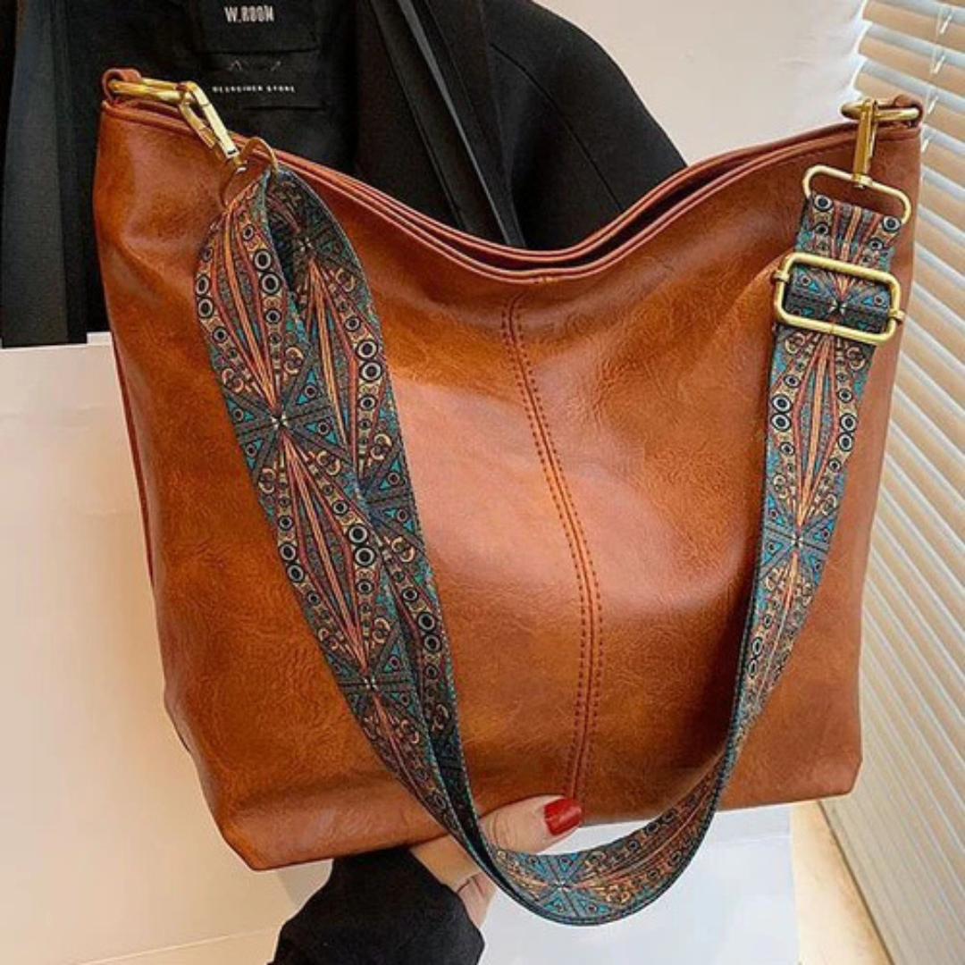 Women's shoulder bag wide adjustable strap large interior pocket everyday casual versatile carry