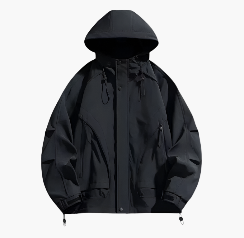 Men's lightweight windproof windbreaker jacket sporty fit water-repellent for outdoor and urban wear