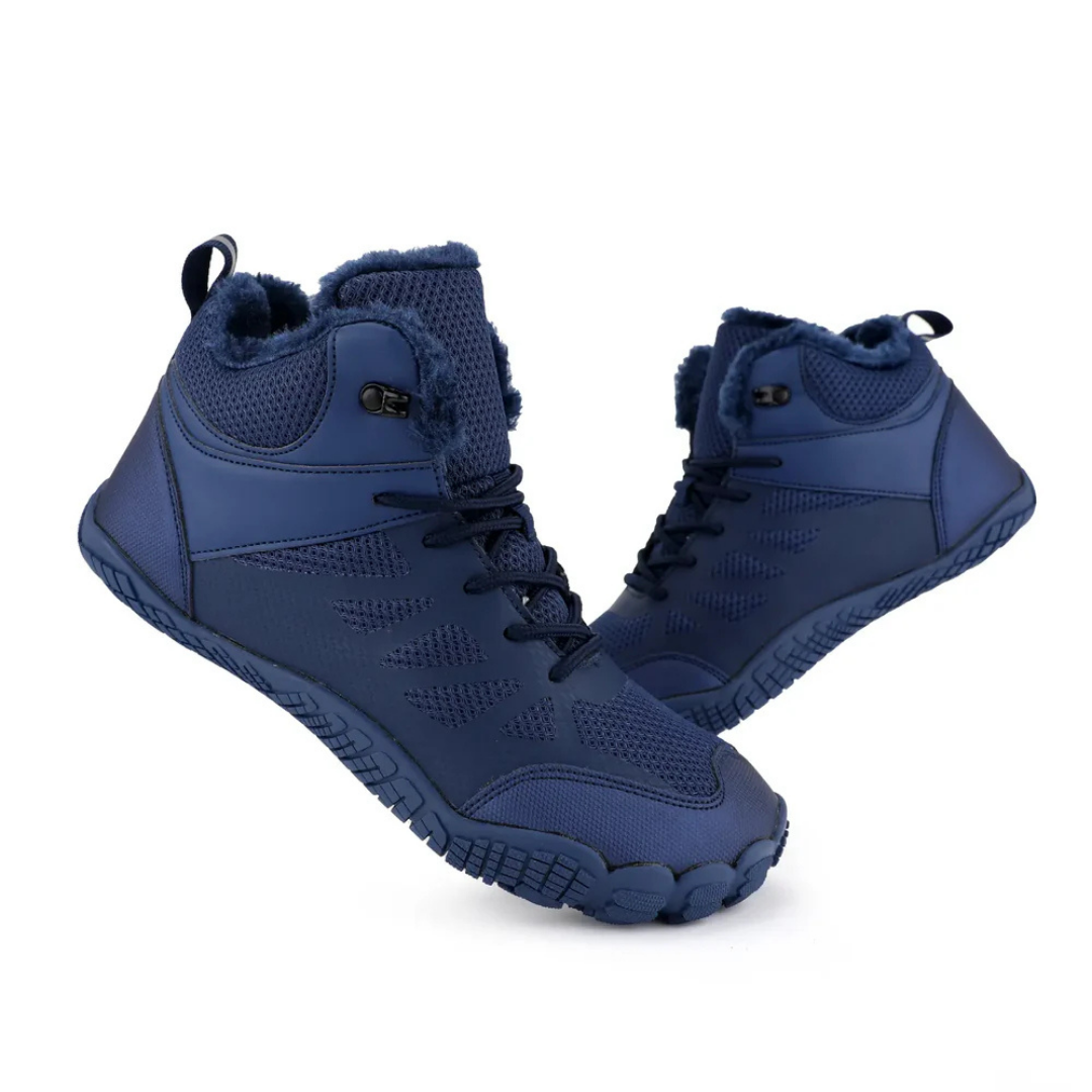 Frostline unisex winter barefoot shoes flexible low-profile sole non-slip grip cold-weather warmth