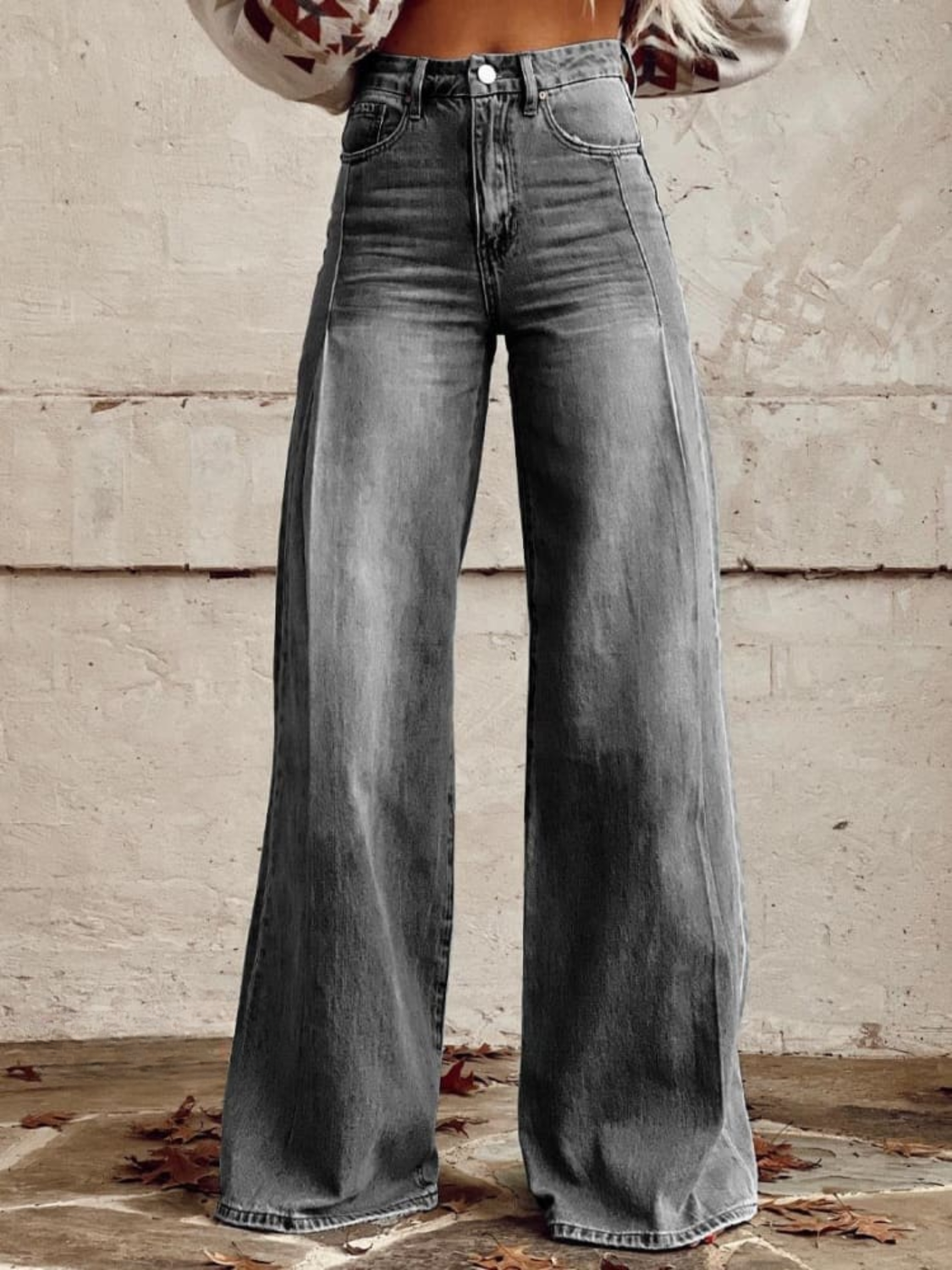 Women's wide leg trousers high waist loose fit elegant drape versatile workwear to casual style