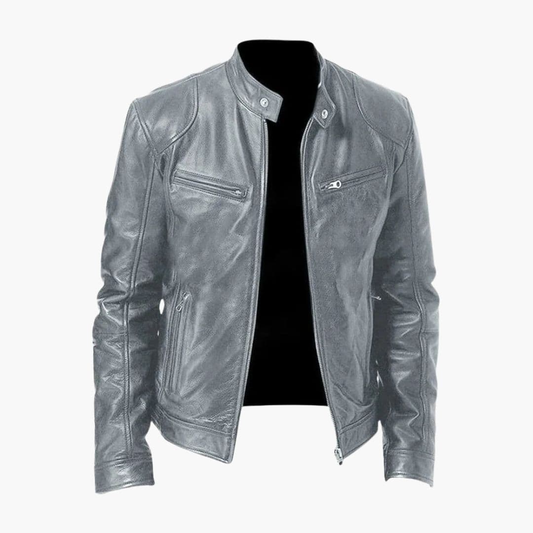 Men's standard-fit lined jacket with front zip and adjustable cuffs, versatile everyday outerwear