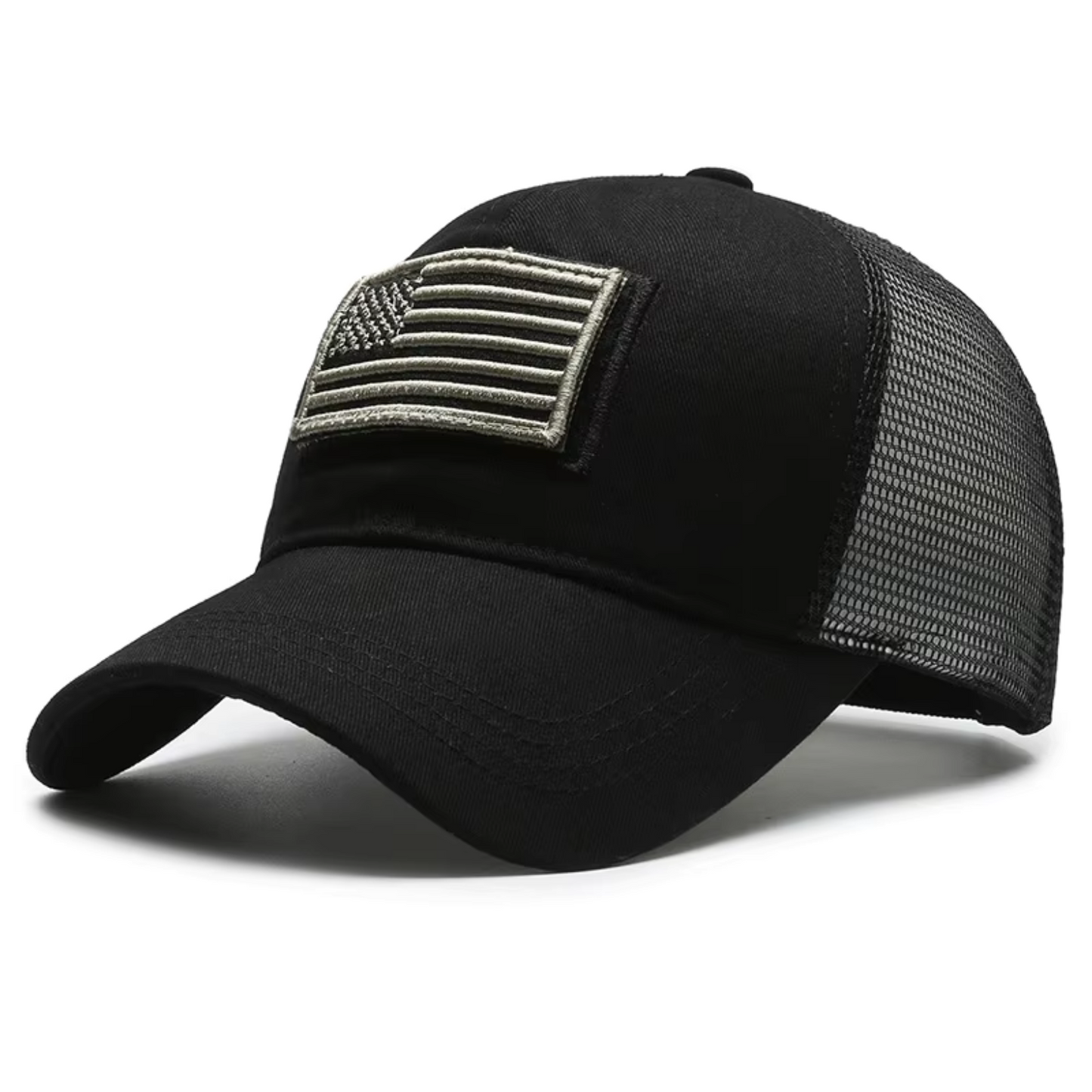 Tactical digital camo patch cap with moisture-wicking sweatband and glare-reducing brim for outdoor use