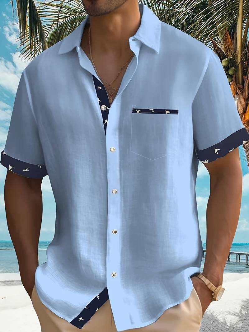 Men's casual button-up shirt classic fit versatile everyday style wardrobe essential