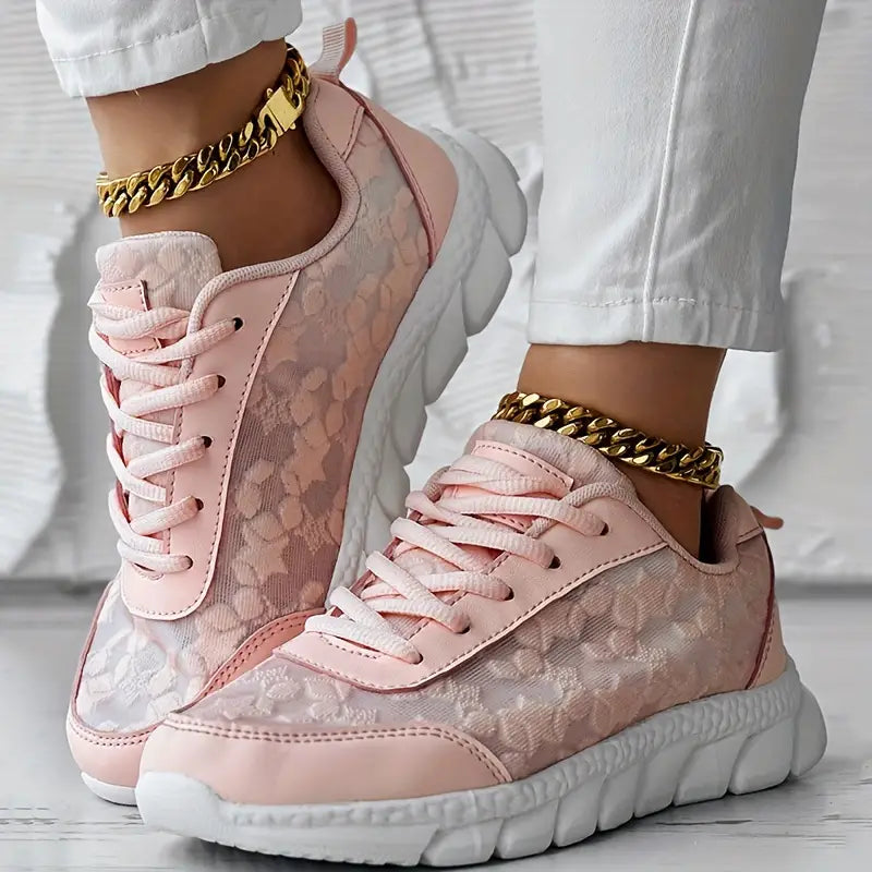White orthopedic mesh sneakers lightweight breathable design with advanced support for all-day comfort