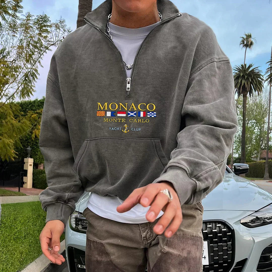 Men's premium cotton hooded sweatshirt, cozy everyday layer with refined styling for casual and polished looks