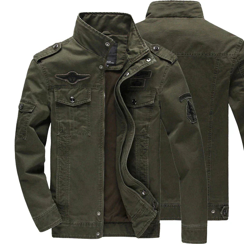 Men's casual zip-up jacket with multiple pockets, clean silhouette, built for versatile everyday layering
