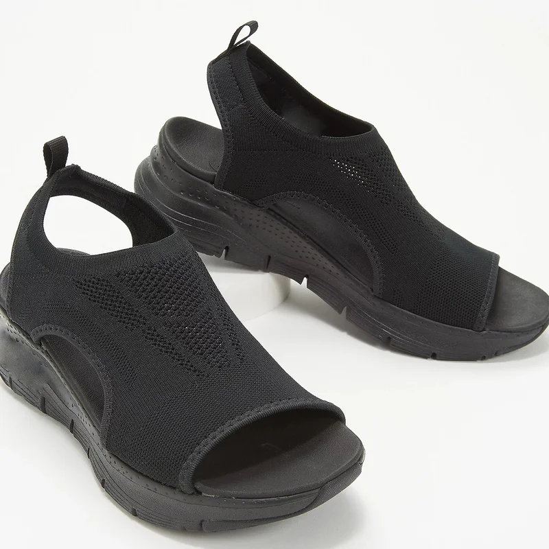 Women's sporty slip-on sandals breathable mesh cushioned sole lightweight daily comfort