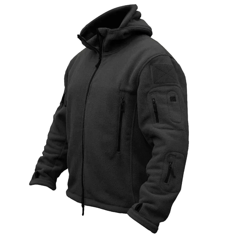 Alan tactical hooded jacket in durable weatherproof fabric, rugged outdoor style with robust hood
