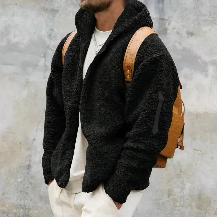Wikel beige sherpa jacket cozy everyday casual wear trendy fit durable plush fabric