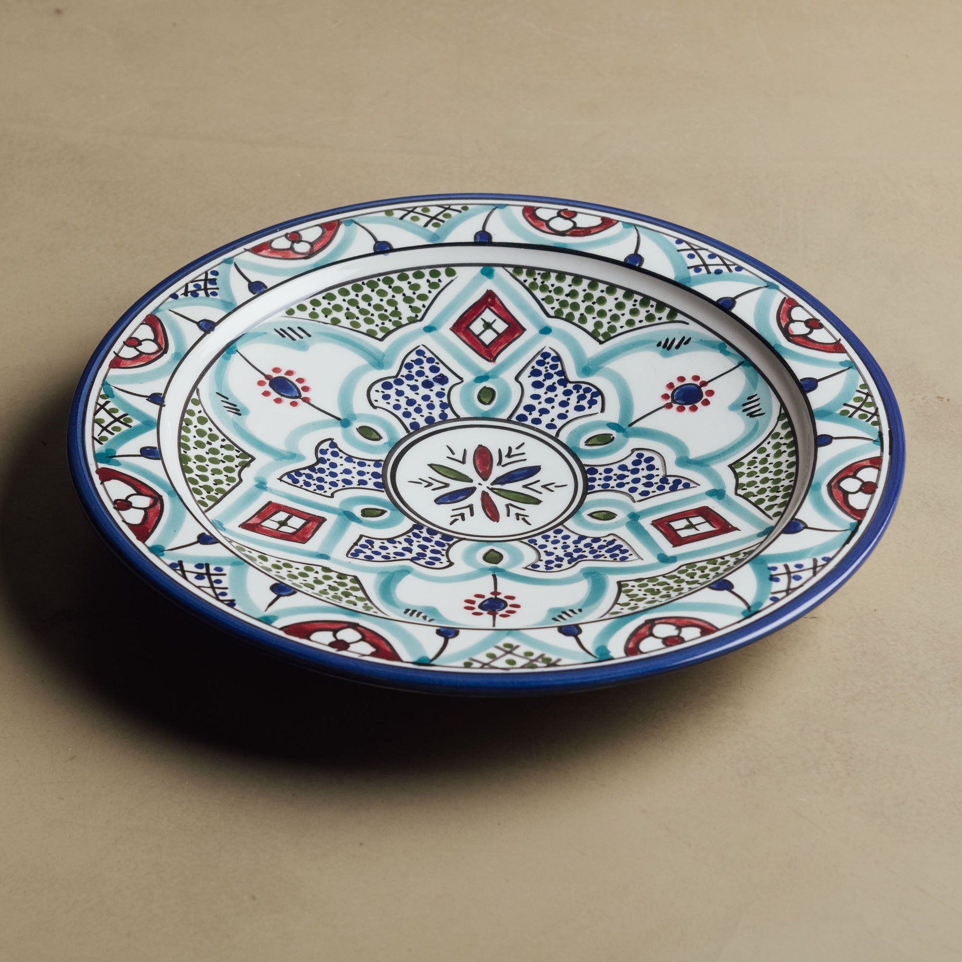 Fez Dinner Plate Blue Green - Moroccan Dinnerware - Urbann-Vibe