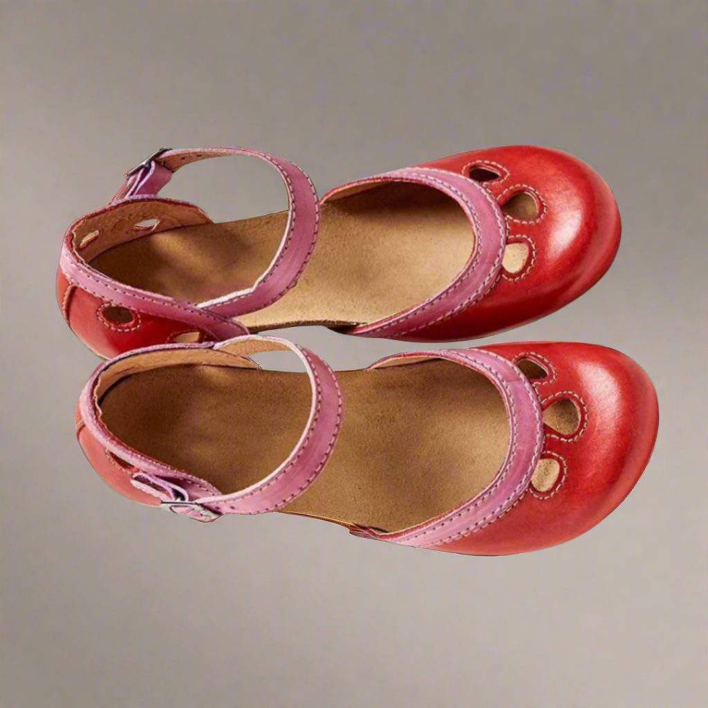 Women wedge heel sandals with ergonomic padded insole, elegant block heel summer footwear