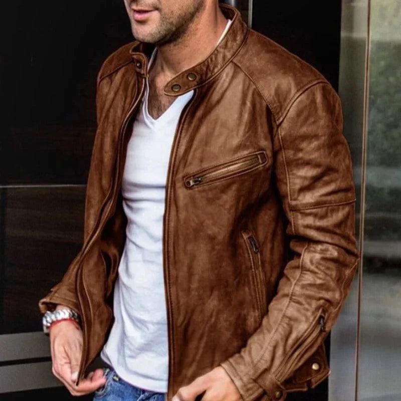Azlan water-resistant outdoor jacket elegant slim-fit durable quiet luxury everyday layer