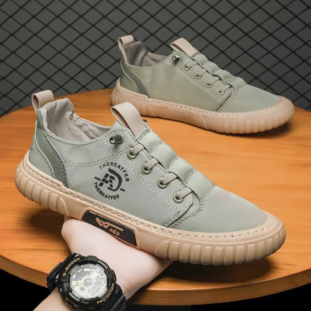 Adrian canvas sneakers rugged lightweight urban style with reinforced toe cap in neutral tones