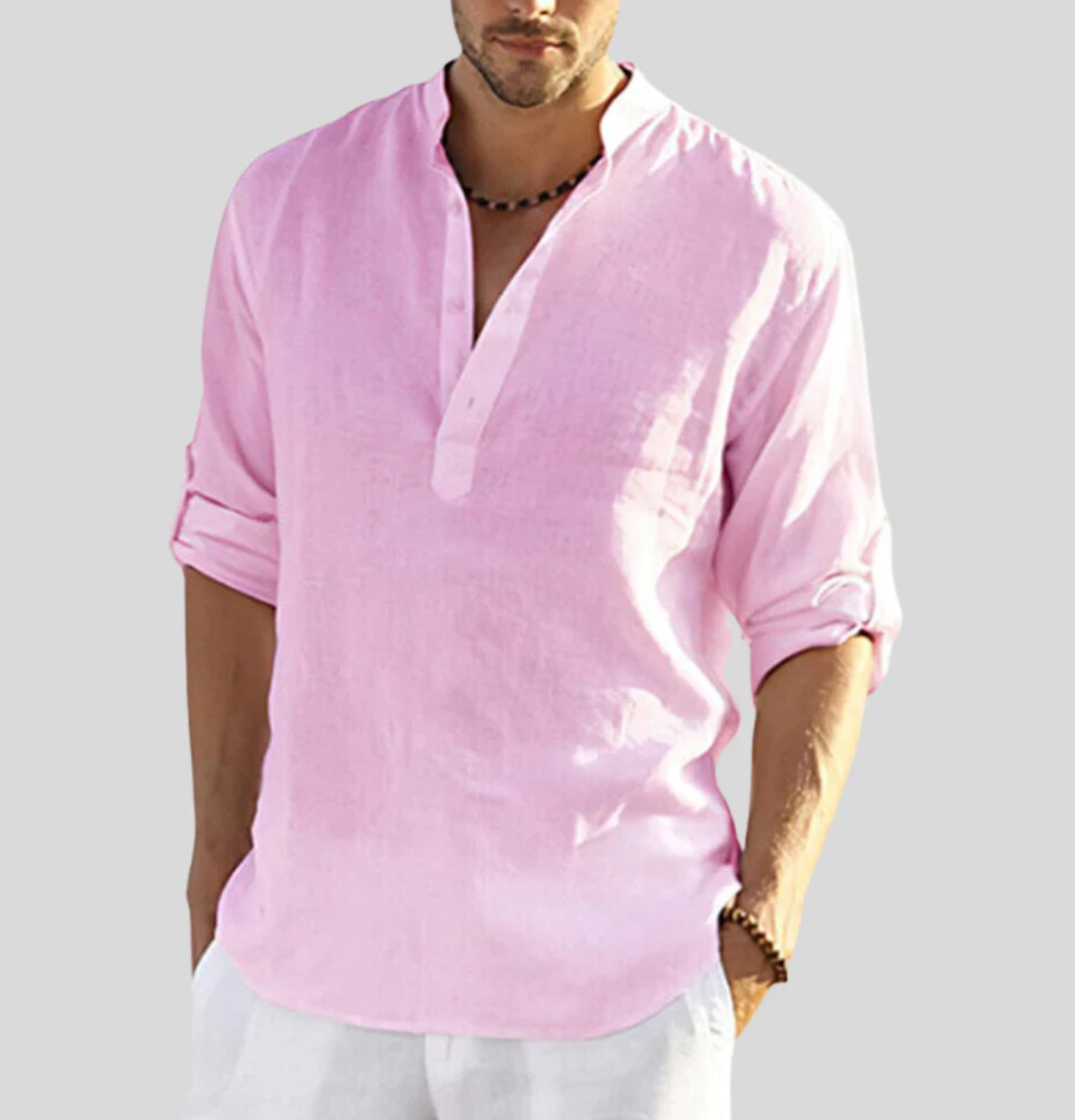 Thomas men's lightweight linen shirt, breathable easy-care design for stylish everyday wear