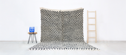 Aksil Moroccan Checkered Rug 8'5" x 12'0" - Urbann-Vibe