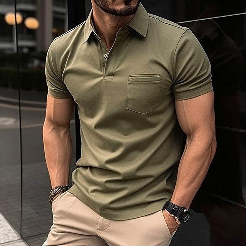 Men's classic polo shirt in premium fabric with refined fit and everyday smart-casual style