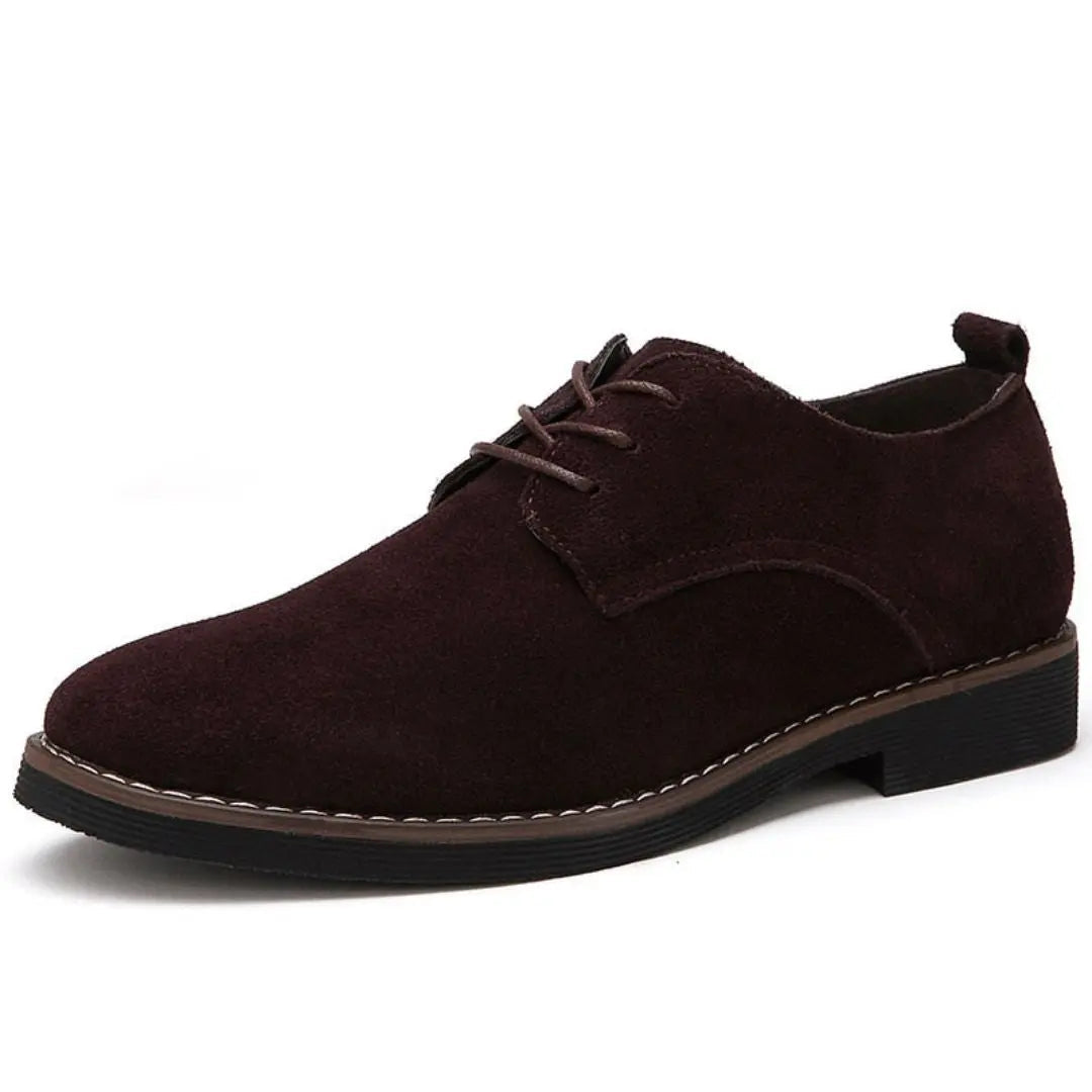 Alessandro Prestige brown suede oxford shoes with orthopedic insole support for premium professional style