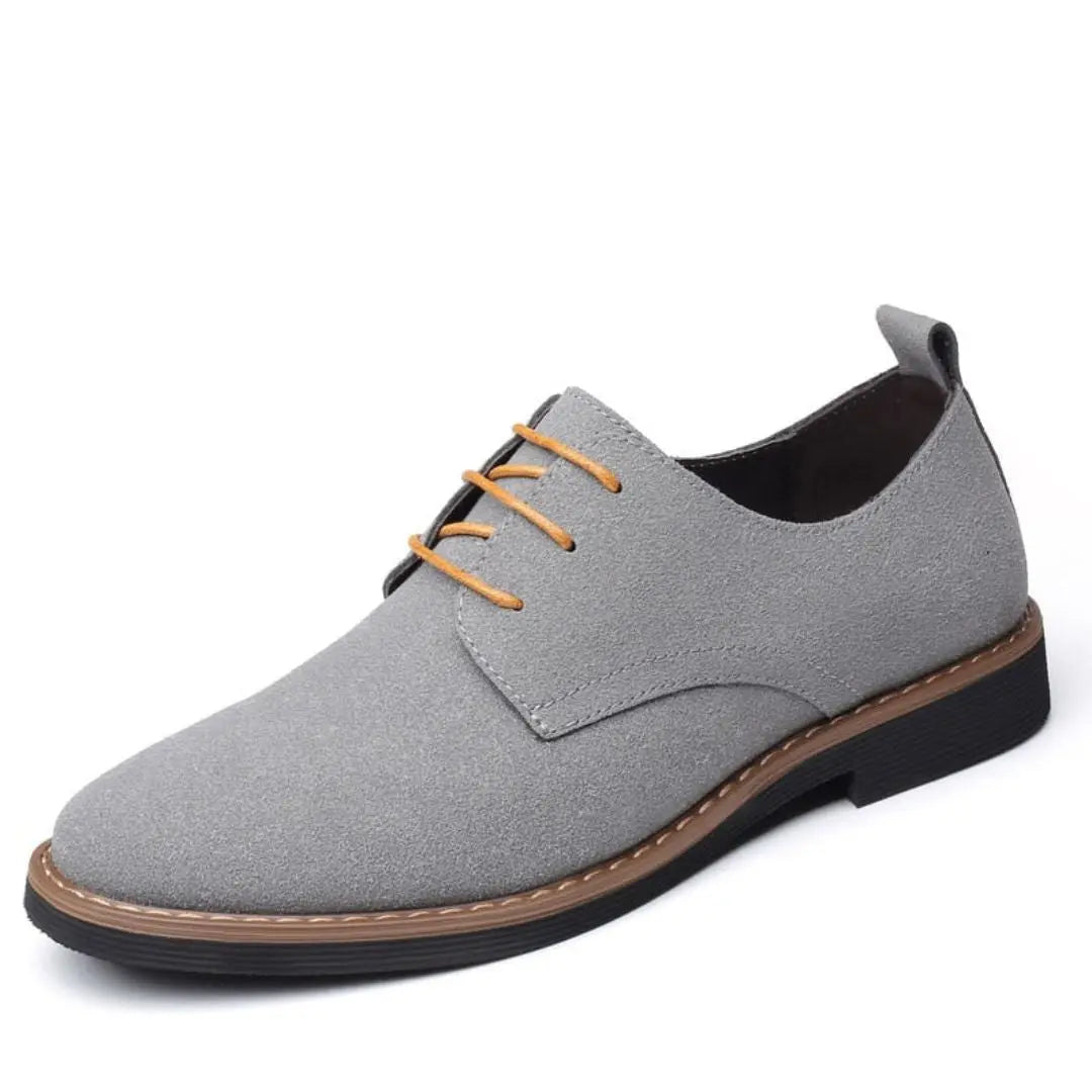 Alessandro Prestige brown suede oxford shoes with orthopedic insole support for premium professional style