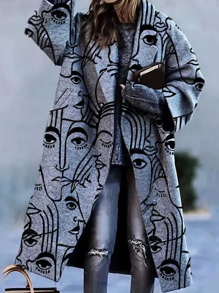 Alessia elegant wool coat long sleeves classic lapels timeless warm durable women outerwear