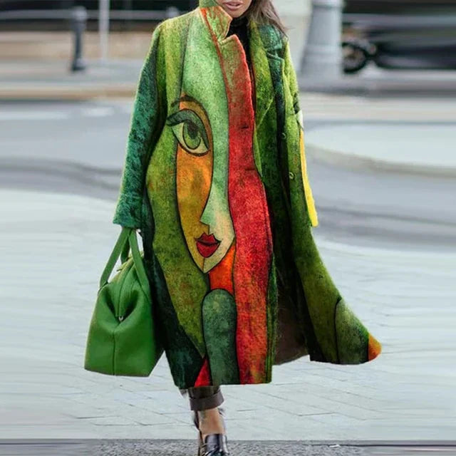 Alessia elegant wool coat long sleeves classic lapels timeless warm women outerwear