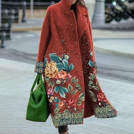 Alessia elegant wool coat long sleeves classic lapels timeless warm women's outerwear
