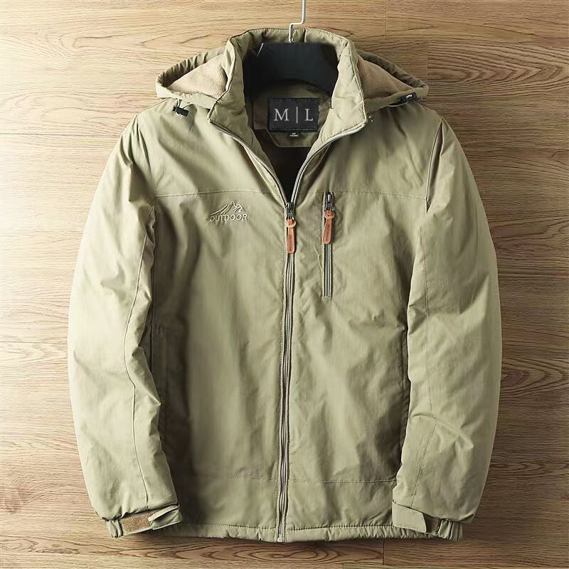 Felix Grant Alpine Shield navy waterproof insulated jacket with removable hood for outdoor adventures