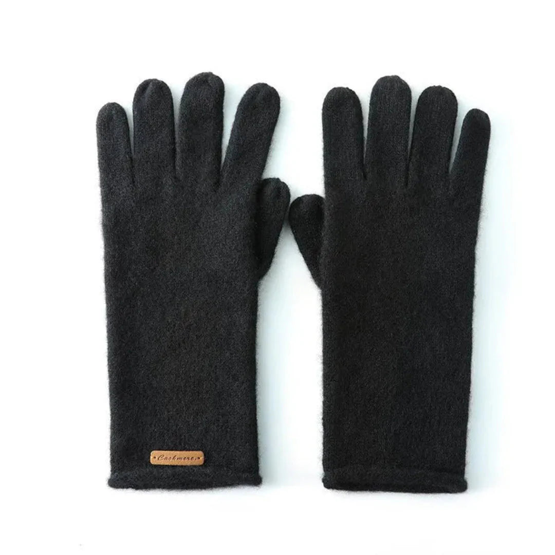 Women's elegant cashmere gloves warm lightweight stretch fit breathable winter luxury accessory