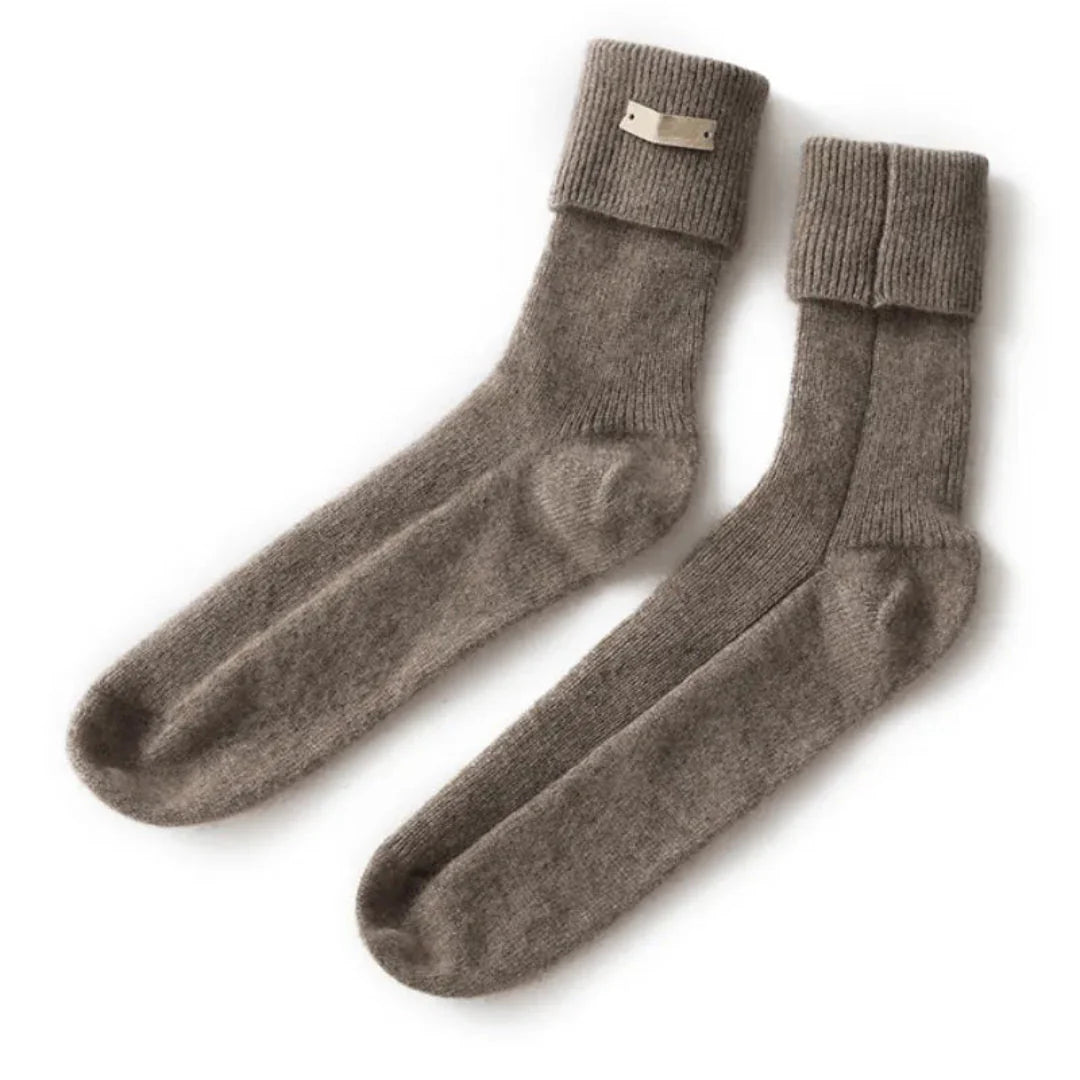 Amelia pure cashmere crew socks soft breathable warm cold weather everyday luxury comfort