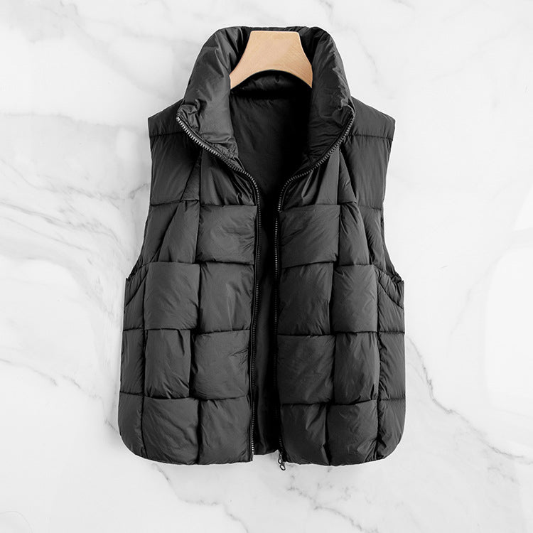 Amélie women's elegant black winter down jacket slim feminine cut with premium duck-down insulation
