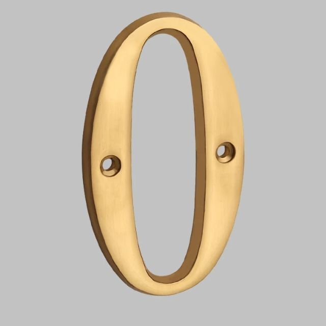 Solid brass oval house number modern exterior address marker sleek architectural curb appeal decor