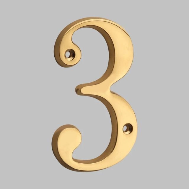 Solid brass oval house number sleek modern exterior address marker with premium curb appeal design