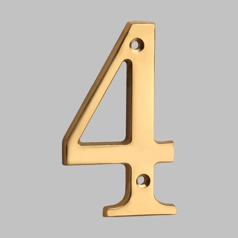 Solid brass oval house number sleek modern exterior address marker with premium curb appeal design